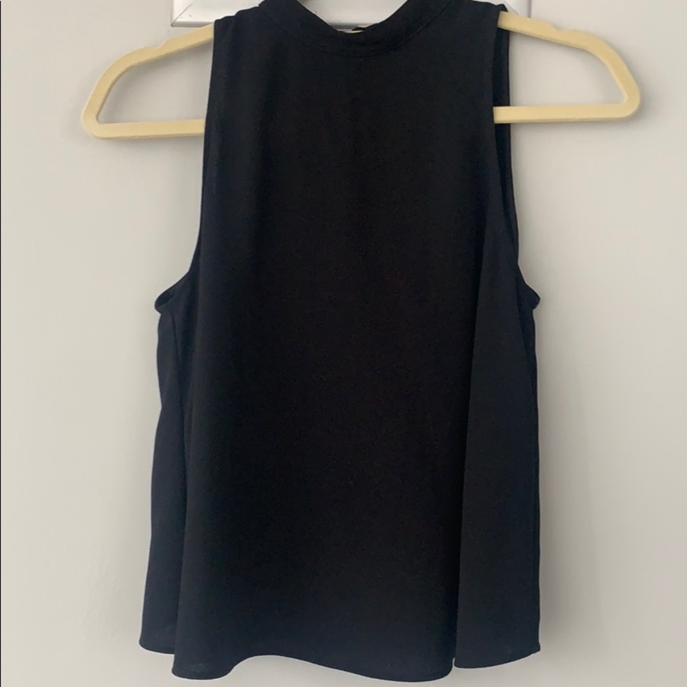 Zara black open back shirt